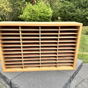Napa Valley Box Company 48 Slot Media Storage Rack Holds 96 Music CDs~23x15x5”