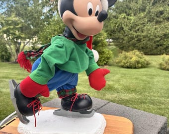 1998 Santas Best Christmas Disney Skating Mickey Mouse 21' Tall - Etsy