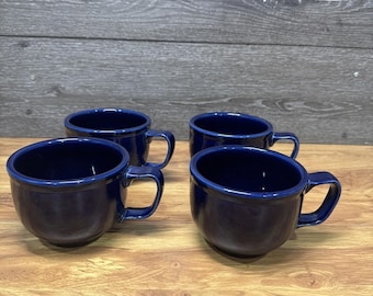 Fiesta Fiestaware 18oz jumbo koffiemok kobaltblauw ~ set van 4