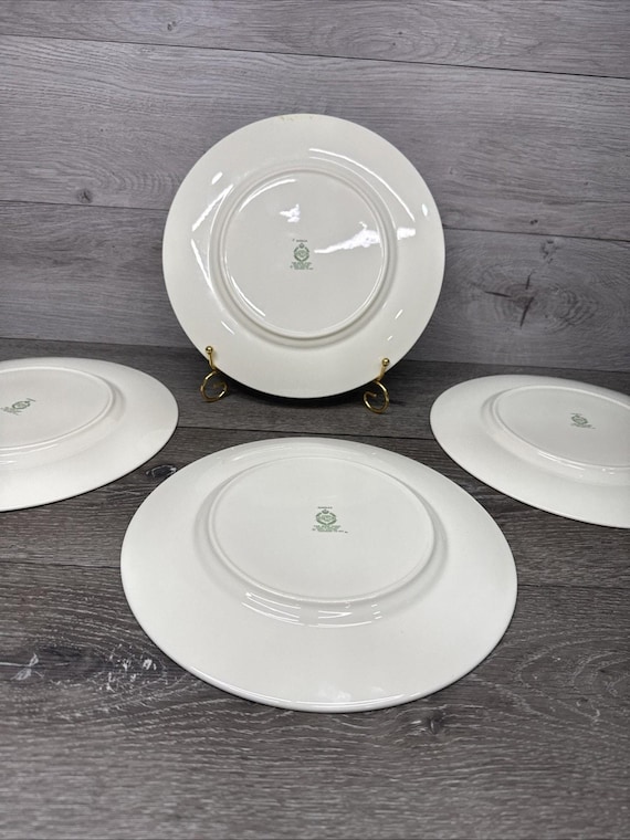 Minton Avonlea Royal Doulton Gold Trim Blue Scrolls Dinner Plates