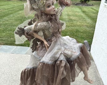 クリスティーン・ハーワス フィギュア Early Catkin Faerie Katherine's Collection Wayne Kleski Sitting Fairy Doll Retired 23