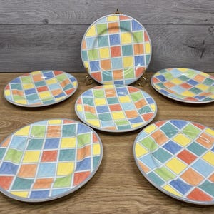 Villeroy & Boch China Twist Alea Faience 8” Salad Plate ~ Set Of 6
