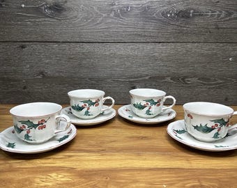 Villeroy & Boch Holly Luxembourg Tasse und Untertasse im 4er-Set