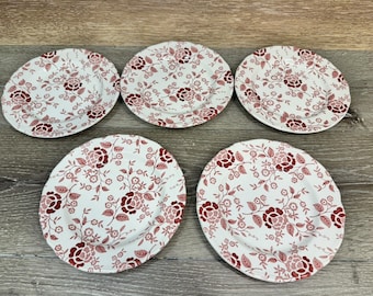Royal Staffordshire Heirloom Ironstone J & G Meakin 18 cm desserttallrikar ~ set om 5