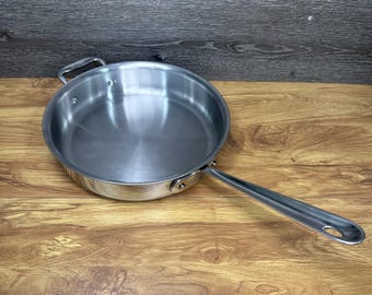 All-Clad D3 Stainless Steel 11” Saute Pan 3 Qt Made In USA ~NO LID