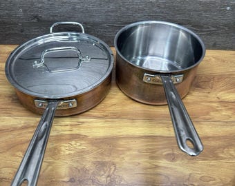 Cuisinart Tri-Ply Copper Cookware Set - 3.5qt Saute Pan w/ Lid & 3.75qt Saucepan