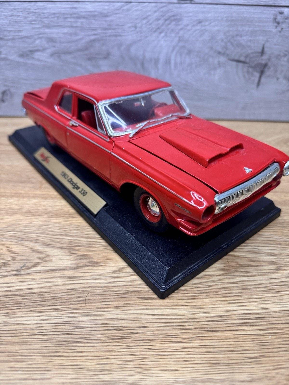 Maisto 1/18 - Dodge 330 1963 Red Diecast Scale Model Car - Etsy