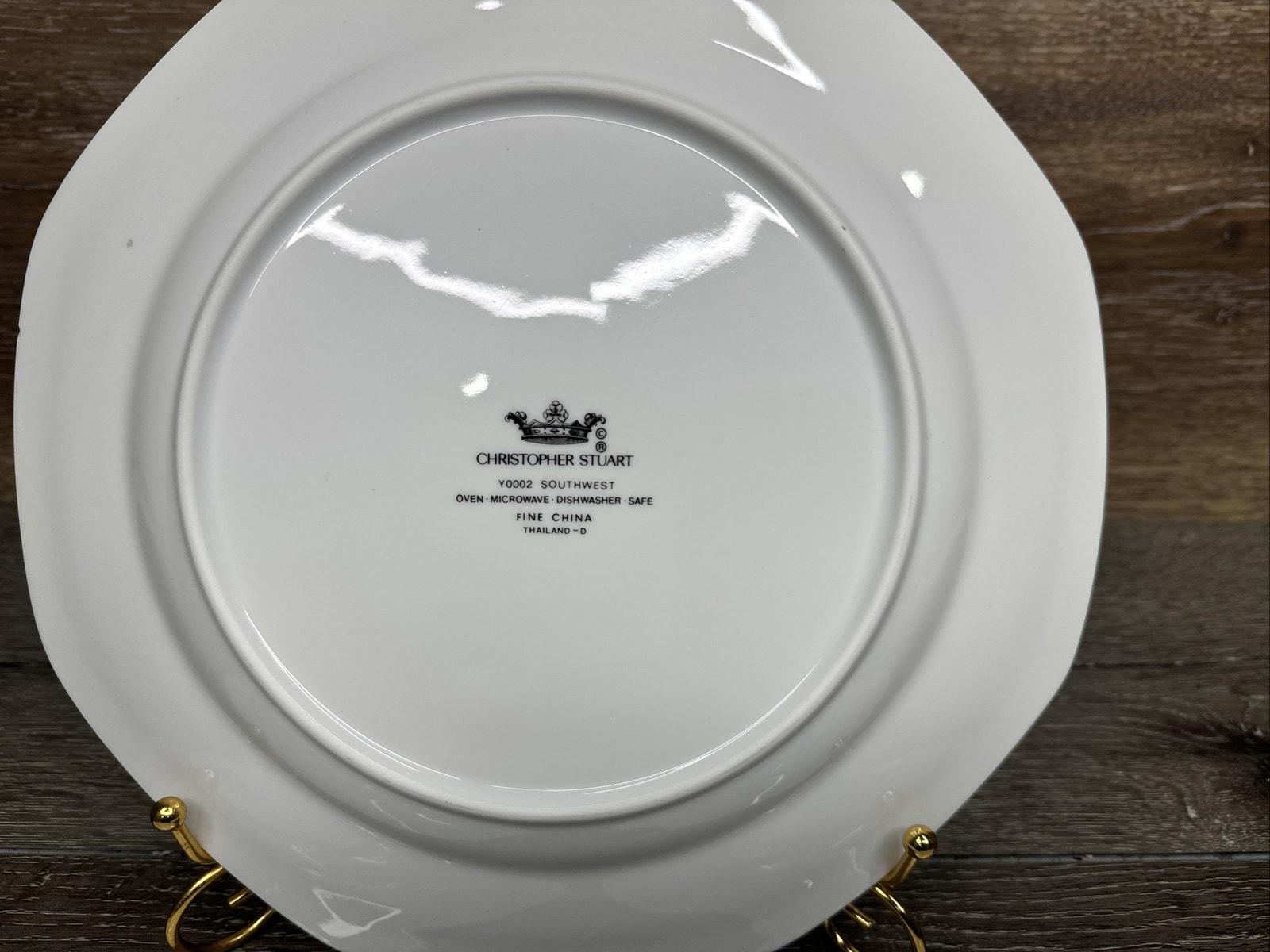 【廃盤】英国製　STUART スチュワートクリスタル　センターピース　大皿 Christopher Stuart SOUTHWEST Y0002 Dinner Plate 10 3/8