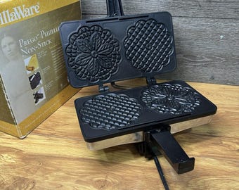 VillaWare Prego Pizzelle Baker 3600-NS Cookie Maker Non-stick Used Condition