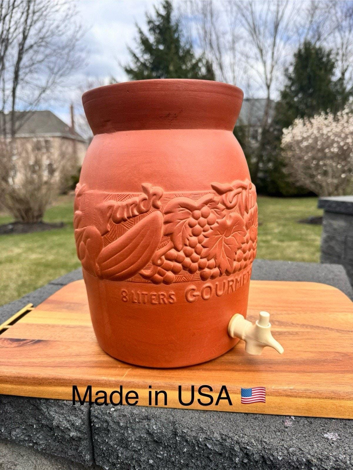 1981 Gourmet Topf Terracotta Clay Water Dispenser Handcrafted 2