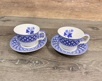 Spode Geranium Cup & Saucer the Spode Blue Room Collection~set of 