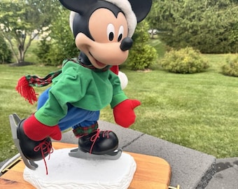 1998 Santas Best Christmas Disney Skating Mickey Mouse 21' Tall - Etsy