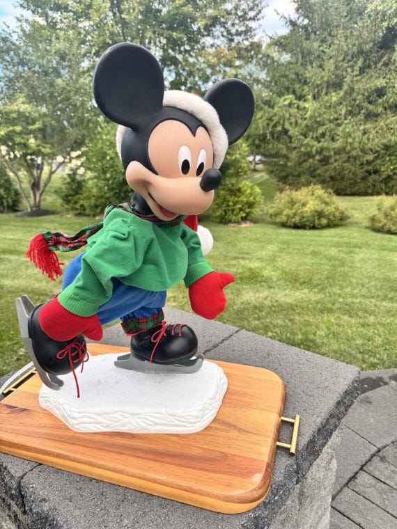 1998 Santas Best Christmas Disney Skating Mickey Mouse 21' Tall - Etsy