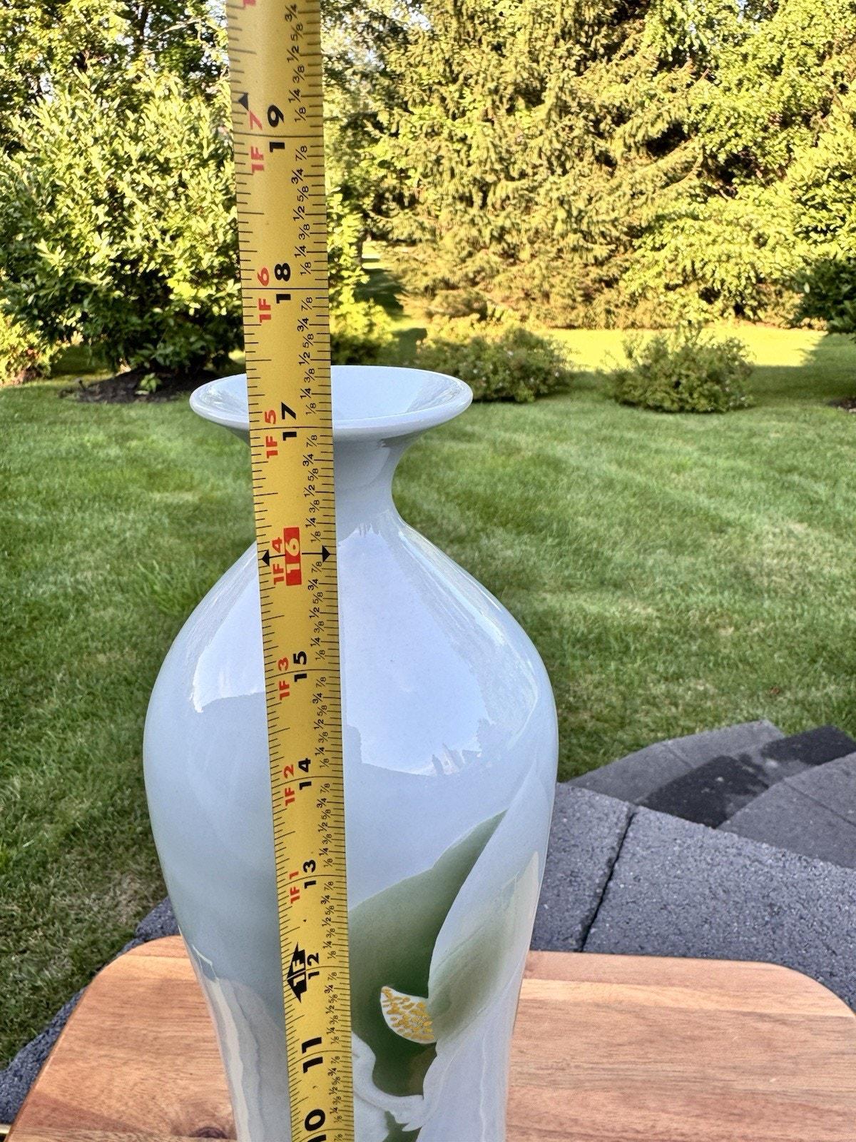 [Maitland-Smith]メイトランド ハンドペイント 磁器 花瓶 英国 Maitland Smith LTD Vintage Hand Painted Vase 17” Tall - Etsy Hong Kong