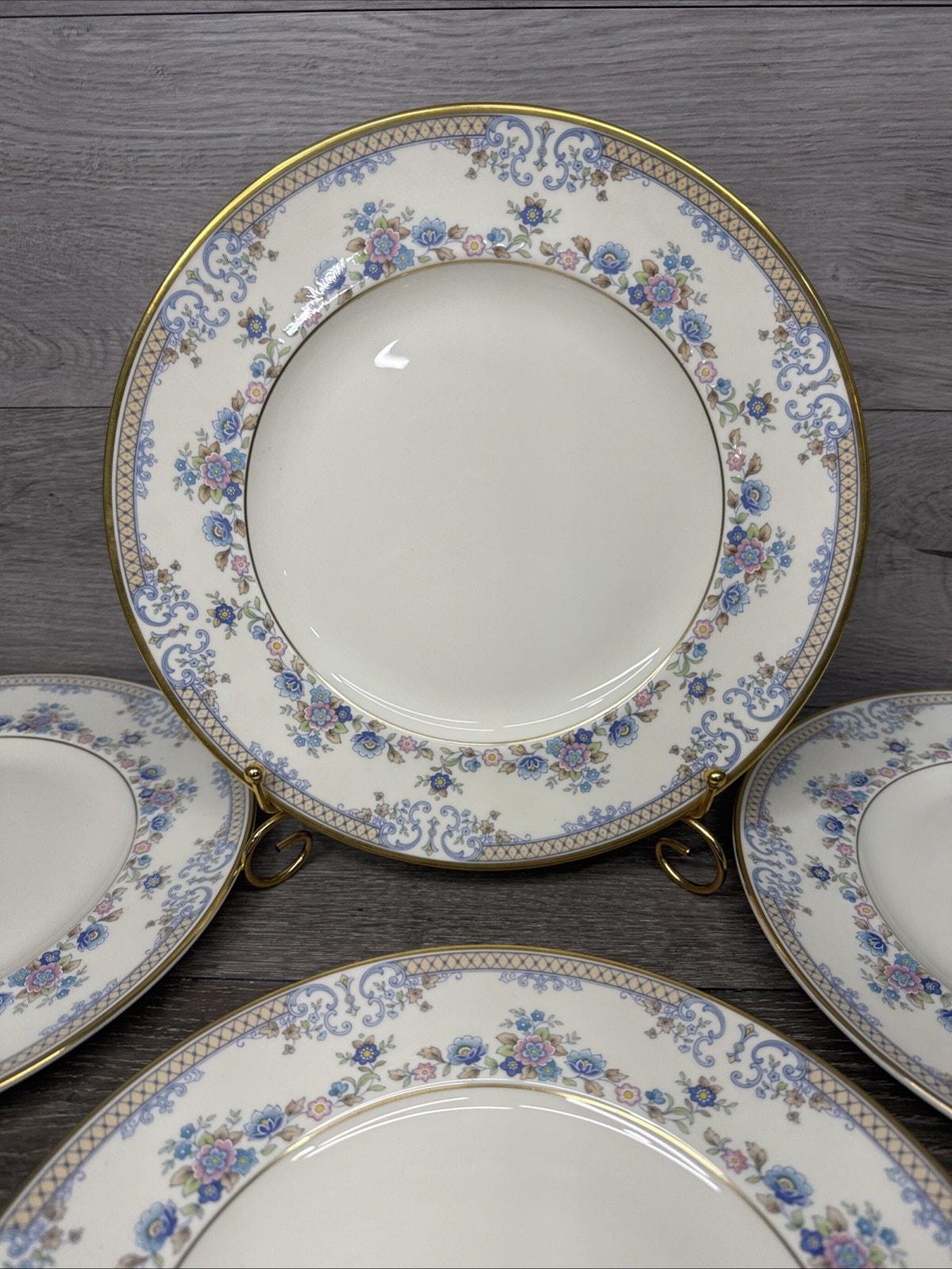 MINTON AVONLEA プレート 6枚 Minton Avonlea Royal Doulton Gold Trim Blue Scrolls Dinner Plates