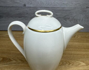 Lenox Special Coffee Pot Tea Pot With Lid Ivory 24K Gold Trim 8