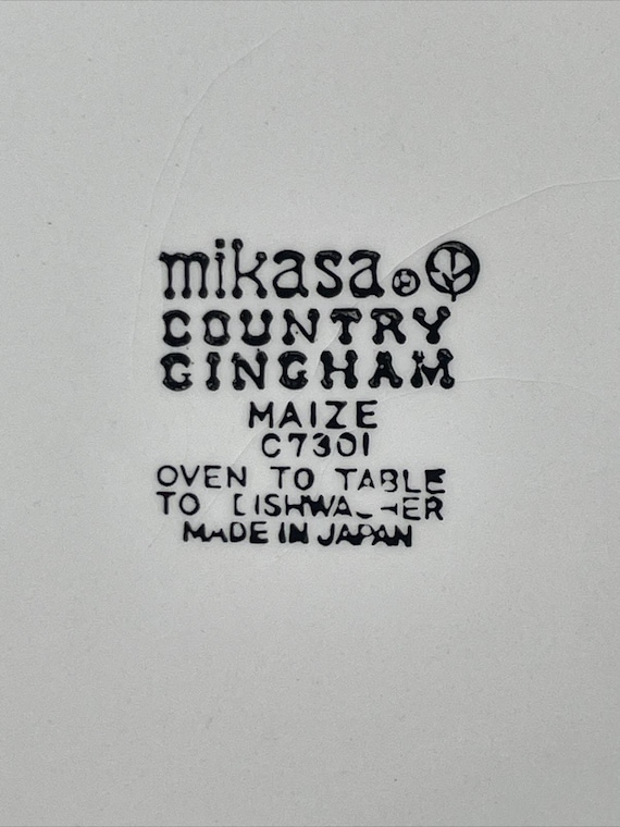 Mikasa Country Gingham-maize-8” Salad Plates-set of 2 - Etsy