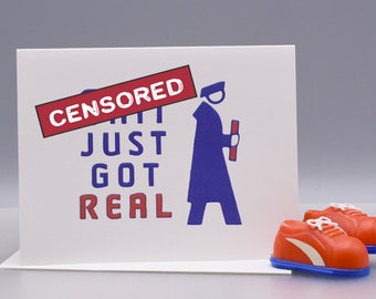 SH*T Just Got REAL GRADUATION Card - Funny Graduation Card - Mature - Item# C024