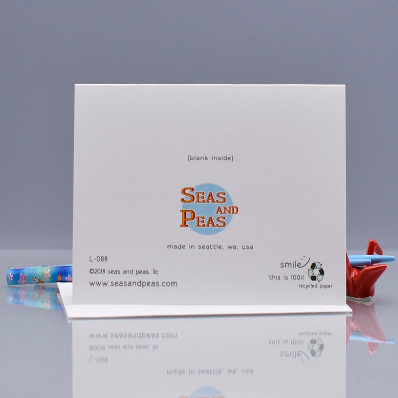All Occasion Card Blank Card Sushi Date Card LET/'S DO SUSHI Item# L088 Friendship Card Seas and Peas Card for Friend