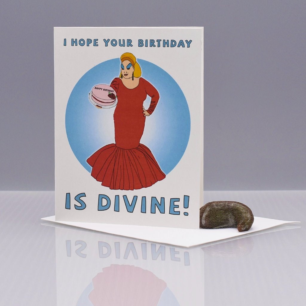 A DIVINE BIRTHDAY Funny Birthday Card Divine Divine | Etsy