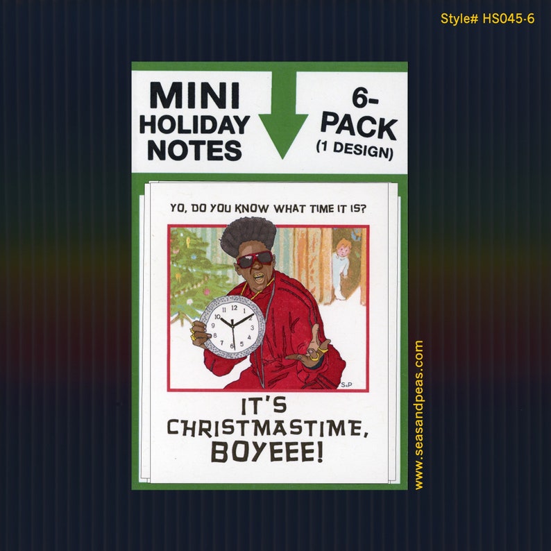 Seas and Peas Item# HS041 FLAVOR FLAV CHRISTMAS Mini Flat Notecard Set