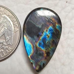Vary Best Quality Natural Labradorite Gemstone Multi Purple Flashy Labradorite Cabochon Loose Labradorite For Size 26x16x7 Mm Cts 23 !!!!!