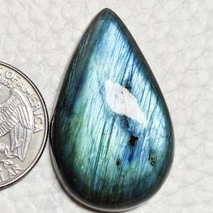 Top Quality Natural Labradorite Gemstone Blue Flashy Labradorite Cabochon Loose Gemstone For Jewelry Size 38x22x8 Mm Cts 52