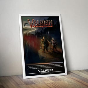 Valheim Poster | Valheim Prints | Gaming Poster | 4 Colors | Video Game Posters | Wall Decor Posters | Large Poster Print | Gamer Gifts