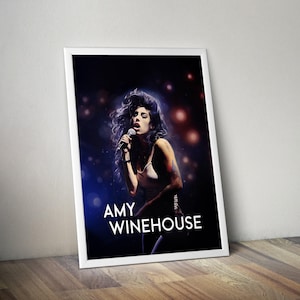 Amy Winehouse Poster Print | Artist Illustration Poster | Artist Poster Prints | Wall Decor Posters | RnB Music Posters