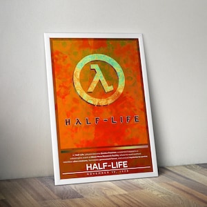 Half-Life Poster | Half-Life Prints | Gaming Poster | 4 Colors | Video Game Posters | Wall Decor Posters | Large Poster Prints | Gamer Gifts