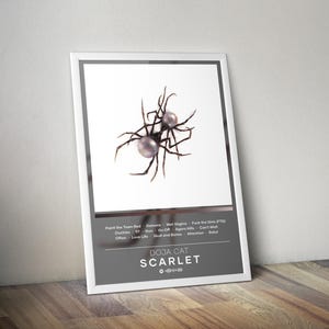 Doja Cat Poster Print | Scarlet Poster | Album Poster Print | 4 Colors | Wall Decor Posters | Album Cover | Pop Music Poster | Music Gift