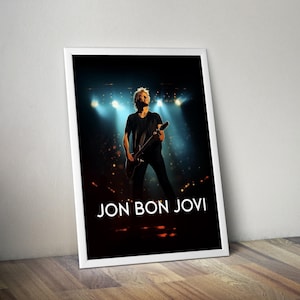 Jon Bon Jovi Poster Print | Artist Illustration Poster | Artist Poster Prints | Wall Decor Posters | Rock Music Posters