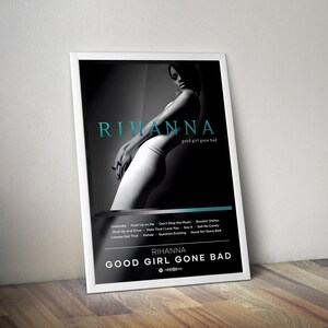 Rihanna Poster | Good Girl Gone Bad Poster | Album Poster Print | 4 Color | Wall Decor Poster | Album Cover | Pop Music Poster | Music Gift