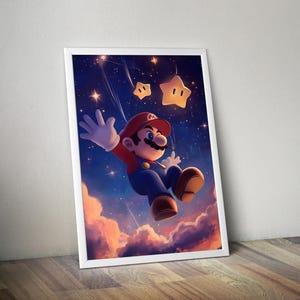 Mario | Super Mario Bros | Mario Poster | Mario Gift | Gaming Poster | HD Color | Game Poster | Wall Poster | Printed Poster | Gaming Poster