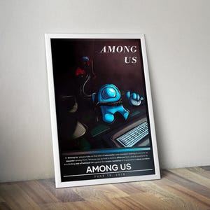 Among Us Poster | Among Us Prints | Gaming Poster | 4 Colors | Video Game Posters | Wall Decor Posters | Large Poster Prints | Gamer Gifts