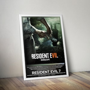 Resident Evil 7 Poster | Resident Evil Print | Gaming Poster Print | 4 Colors | Video Game Poster | Wall Decor Poster | Large Poster Print