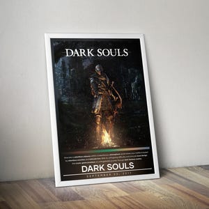 Dark Souls Poster | Soulslike Prints | Gaming Poster | 4 Colors | Video Game Posters | Wall Decor Posters | Large Poster Print | Gamer Gifts
