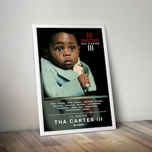 Lil Wayne Poster Print | Tha Carter 3 Poster | Album Poster Print | 4 Color | Wall Decor Poster | Album Cover | Rap Poster | Music Gift