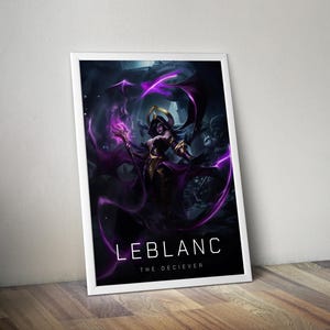 Leblanc Poster | League of Legends Poster | Gaming Poster | HD Color | Game Poster | Wall Poster | Printed Poster | Gaming Poster Gift