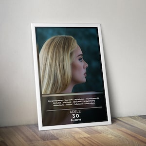 Adele Poster Print | 30 Poster | Album Poster Prints | 4 Colors | Wall Decor Posters | Album Covers | Pop Music Posters | Music Gifts