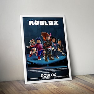 Roblox Poster | Roblox Prints | Gaming Poster | 4 Colors | Video Game Poster | Wall Decor Poster | Large Poster Print | Gaming & Gamer Gifts