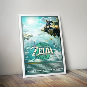 The Legend of Zelda: Tears of the Kingdom Poster | Legend of Zelda Prints | Gaming Poster | 4 Colors | Video Game Poster | Wall Decor Poster