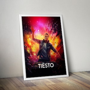 Tiesto Poster Print | Artist Illustration Poster | Artist Poster Prints | Wall Decor Posters | EDM Music Posters