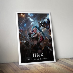 Jinx Poster | League of Legends Poster | Gaming Poster | HD Color | Game Poster | Wall Poster | Printed Poster | Gaming Poster Gift