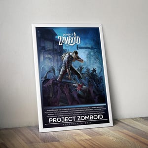 Project Zomboid Poster |  Zombie Game Prints | Gaming Posters | 4 Colors | Premium Quality | Video Game Posters | Wall Decor Posters