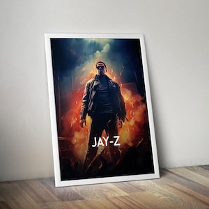Jay-Z Poster Print | Artist Illustration Poster | Artist Poster Prints | Wall Decor Posters | Hip-Hop Music Posters