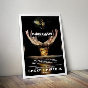 Imagine Dragons Poster Print | Smoke Mirrors Poster | Album Poster Print | 4 Color | Wall Decor Poster | Album Cover | Pop Music Poster