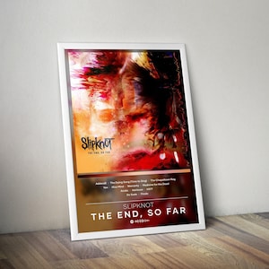 Slipknot Poster Print | The End, So Far Poster | Album Poster Prints | 4 Colors | Wall Decor Posters | Album Covers | Rock Music Posters