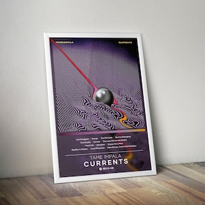 Tame Impala Poster Print | Currents Poster | Album Poster Prints | 4 Colors | Wall Decor Posters | Album Covers | Indie Music Posters