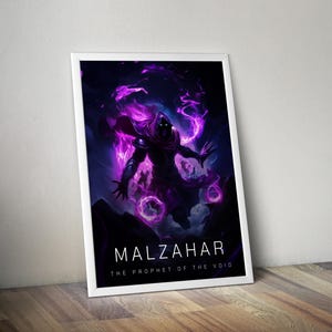 Póster de Malzahar / Póster de League of Legends / Póster de videojuegos / Color HD / Póster de videojuegos / Póster de pared / Póster impreso / Póster de videojuegos para regalar